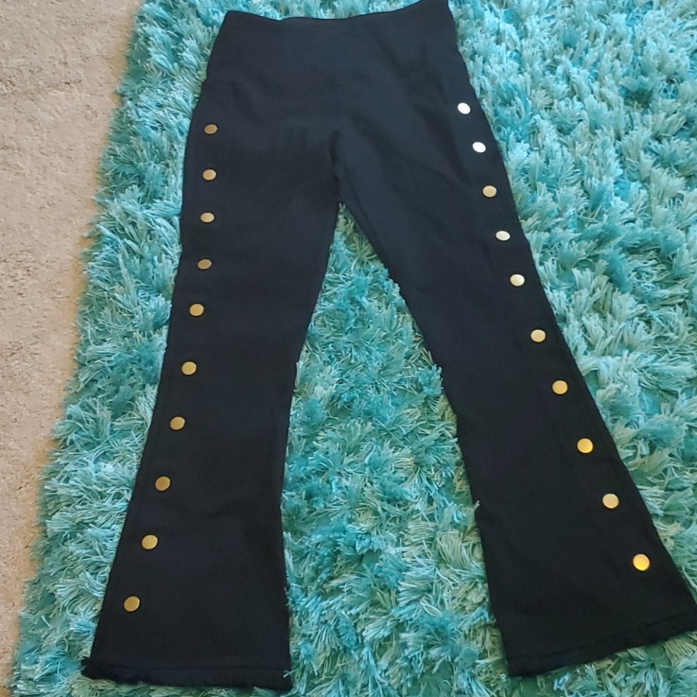 women's s black Athena Marie tummy panel pants